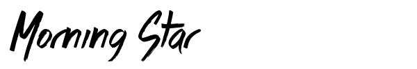 Morning Star font preview